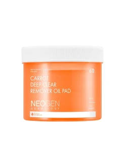 Neogen Doble Limpieza Facial|Piel Sensible|Dermalogy Carrot Deep Clear Remover Oil Pad